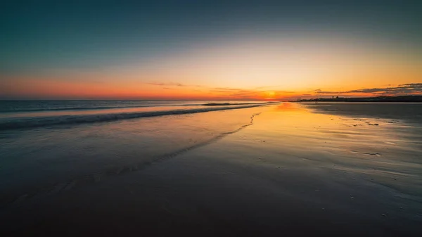 Eine Faszinierende Meereslandschaft Bei Sonnenuntergang Zoutelande Zeeland Niederlande — Stockfoto