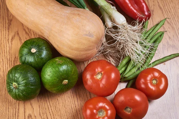 Closeup Shot Fresh Vegetables Brown Table Perfect Background Royalty Free Stock Photos