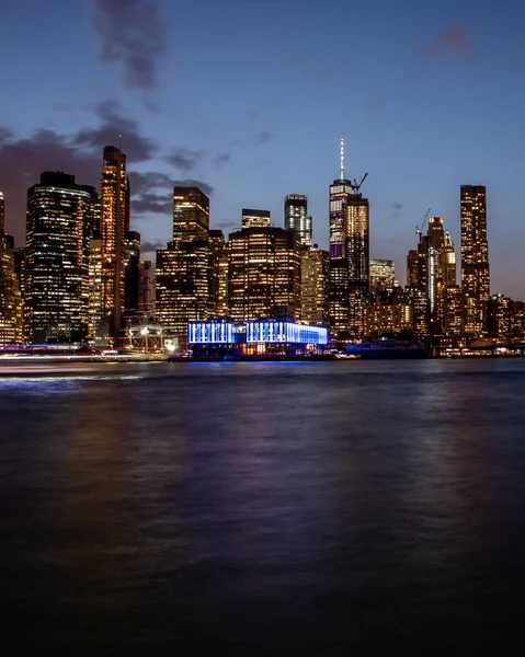 Magnifique Paysage Urbain Soir New York États Unis — Photo