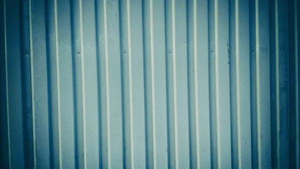 Patrón Ondulado Una Valla Metal Corrugado Azul —  Fotos de Stock
