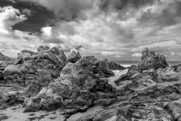 Beach Wonderfully Unique Rock Formations Located Petrel Cove Victor Harbor — Stock Photo, Image