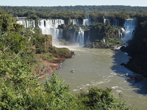 Gyönyörű Felvétel Egy Csodálatos Vízesésről Iguazu Nemzeti Parkban Cataratasban Argentínában — Stock Fotó