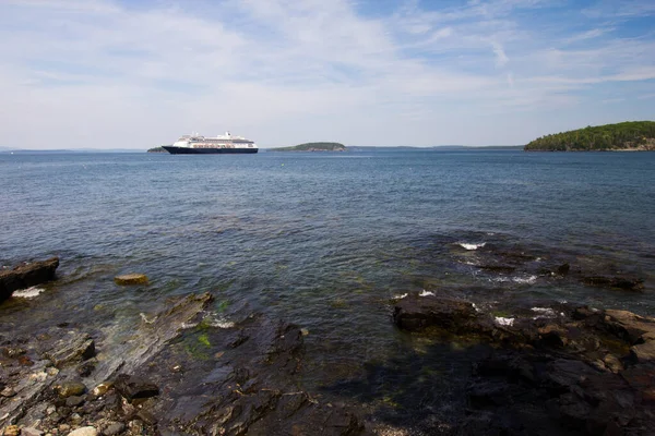 Beautiful View Frenchman Bay Shore Path Maine — Stock Photo, Image