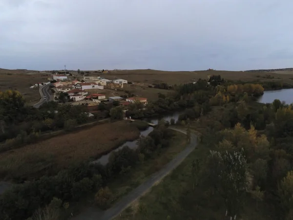 Alba Tormes Village Salamanca Spain Aerial Drone Photo — Stock Photo, Image