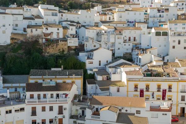 Flygfoto Över Staden Setenil Las Bodegas Provinsen Cadiz Spanien — Stockfoto