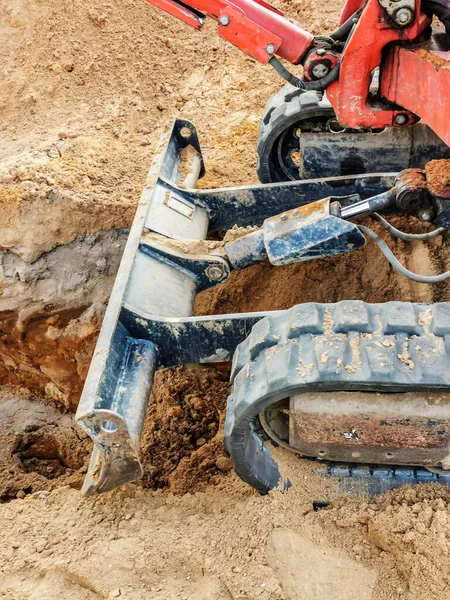 Tiro Perto Uma Escavadora — Fotografia de Stock