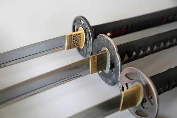 Closeup Shot Japanese Katana Sword Handles — Stock Photo, Image