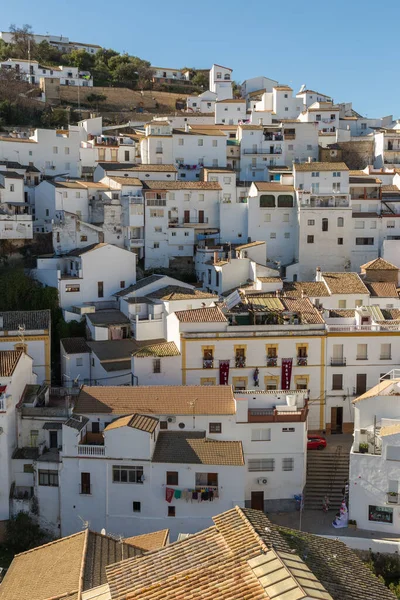 Légi Kilátás Setenil Las Bodegas Város Tartomány Cadiz Spanyolország — Stock Fotó