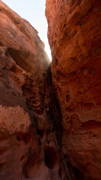 Vertical Closeup Shot Red Sandstone Cliffs George Utah — Stock Photo, Image