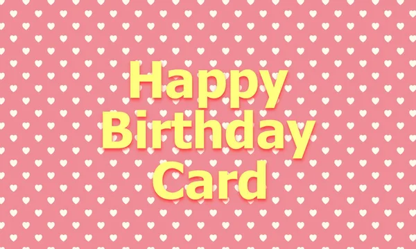 Bright Background Hearts Text Happy Birthday Card — Stock Photo, Image