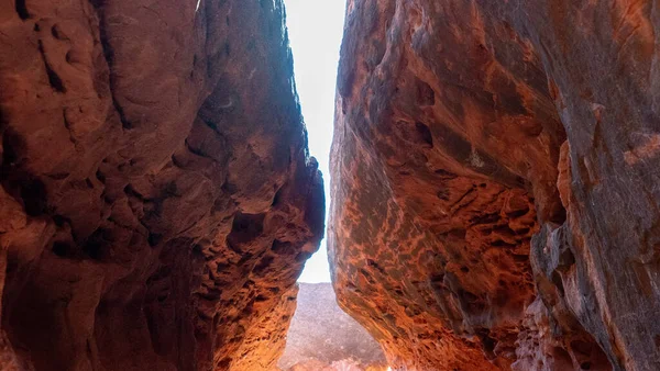 Primer Plano Acantilados Arenisca Roja George Utah — Foto de Stock