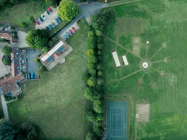 Een Luchtfoto Van Huisjes Devon — Stockfoto