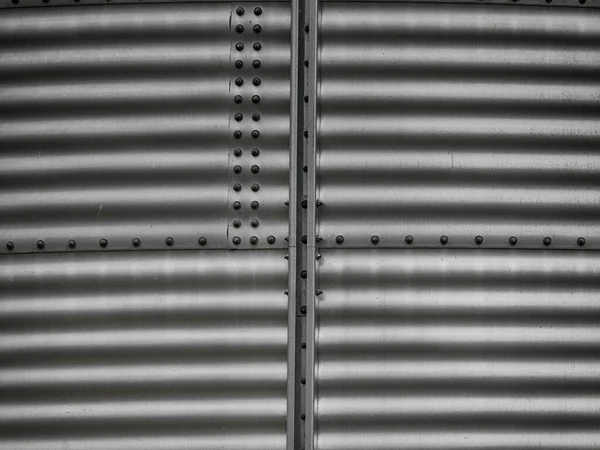 Металевий Срібний Фон Прикріплений Гвинтовими Кріпленнями Тінь Жалюзі Ньому — стокове фото