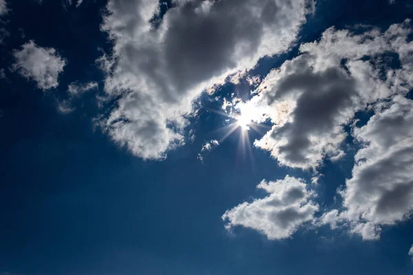 Tiro Ângulo Baixo Céu Ensolarado — Fotografia de Stock