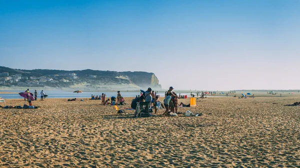 Foz Arelho Portugal Jul 2020 Pôr Sol Praia Foz Arelho — Fotografia de Stock