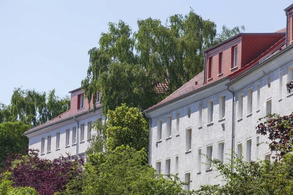 메클렌부르크 메르의 배경에 건물의 — 스톡 사진