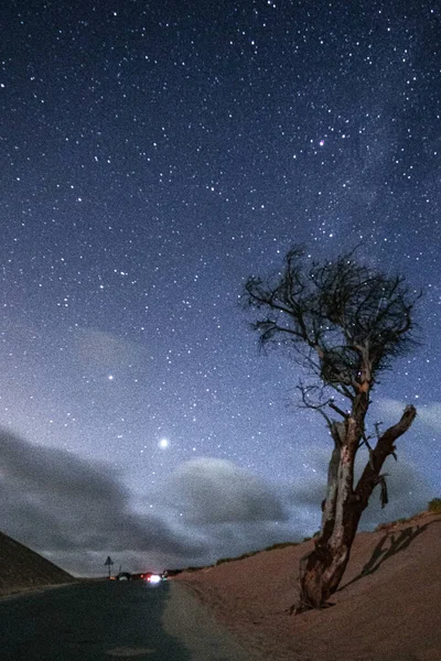 Breathtaking Shot Starry Night Bolonia Beach Algeciras Cadiz Spain — Stock Photo, Image