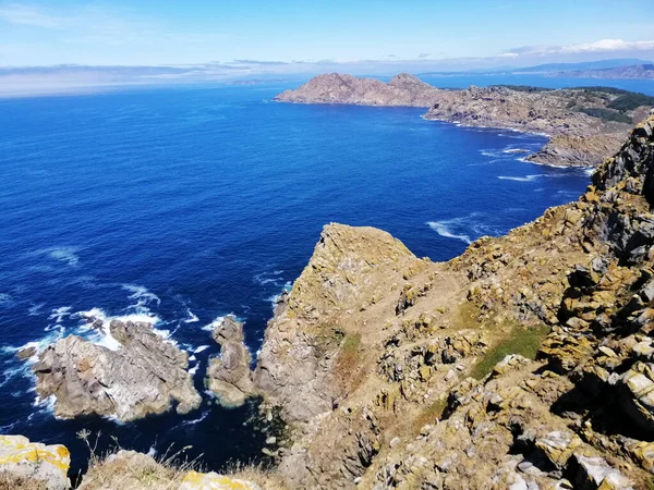 Paisaje Playa Con Plantas Islas Cies España —  Fotos de Stock