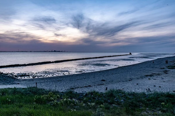 Beau Cliché Plage Coucher Soleil — Photo