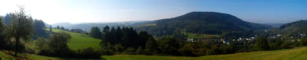 Uma Vista Panorâmica Aldeia Muellenborn Eifel — Fotografia de Stock