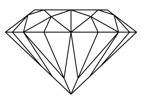 Uma Ilustração Diamante Sobre Fundo Branco — Fotografia de Stock