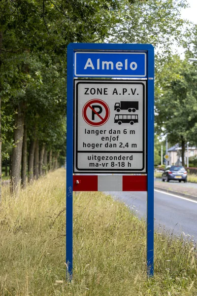 Almelo Nepal Aug 2020 Traffic Sign Denoting You Entering Residential — Stock Photo, Image