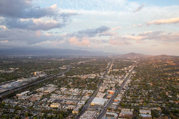 Veduta Aerea Del Paesaggio Della San Fernando Valley Los Angeles — Foto Stock