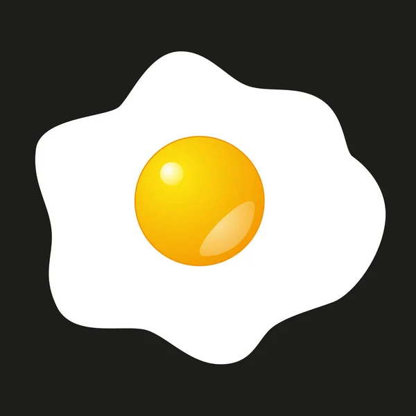 一个孤立的煎蛋数字图像 — 图库照片