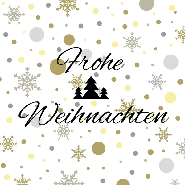 Uma Ilustração Texto Frohe Weihnachten Feliz Natal Fundo Branco Com — Fotografia de Stock