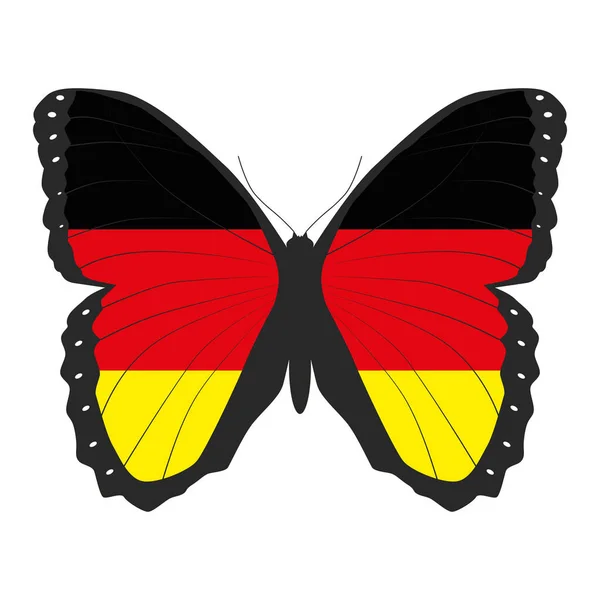 Приклад Метелика Крилами Кольорі Прапора Німеччини — стокове фото