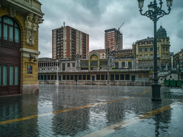 Bilbao Biskaia Hiszpania Maja 2019 Dworzec Kolejowy Estacion Abando Bilbao — Zdjęcie stockowe