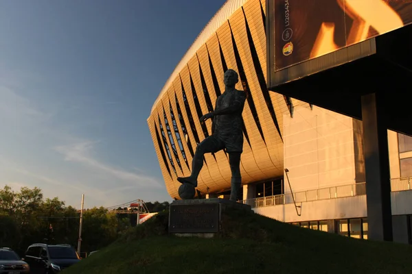 Cluj Napoca Roemenië Jul 2020 Cluj Arena Bij Zonsondergang Cluj — Stockfoto