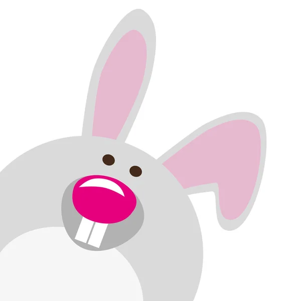 Цифровая Иллюстрация Милого Мультяшного Кролика Белом Фоне — стоковое фото