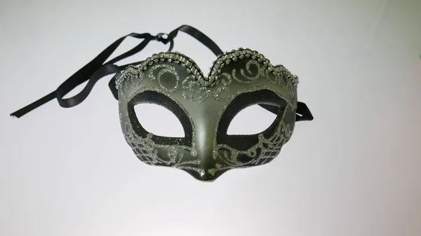 Benátská Karnevalová Maska Izolovaná Bílém Pozadí Benátský Karneval Koncept — Stock fotografie