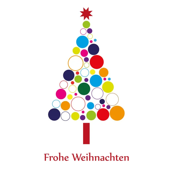 Uma Simples Ilustração Temática Natal Uma Árvore Natal Colorida Abstrata — Fotografia de Stock