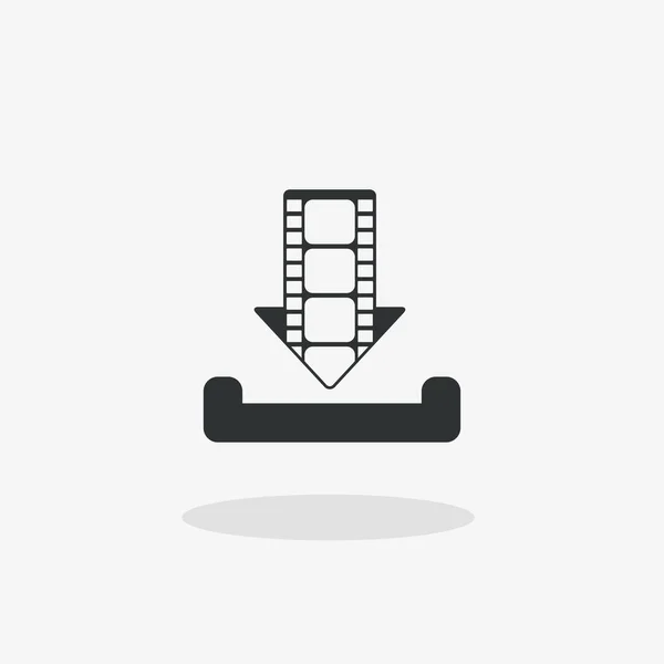 Uma Ilustração Ícone Para Download Filmes Fundo Branco — Fotografia de Stock