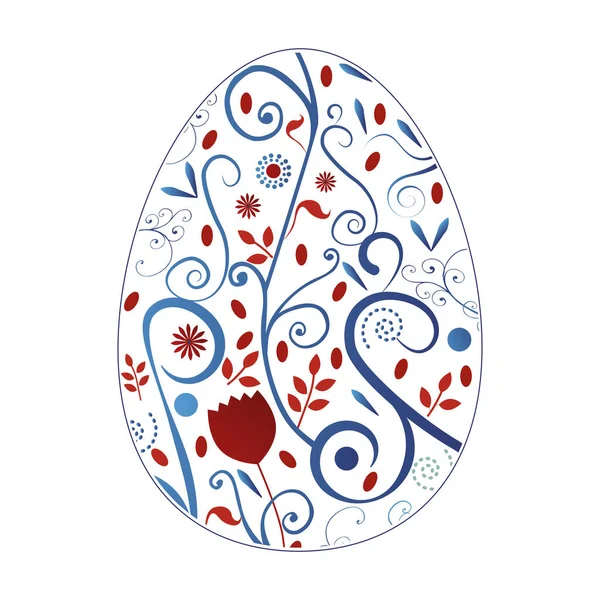 Illustrazione Uovo Decorativo Sfondo Bianco — Foto Stock