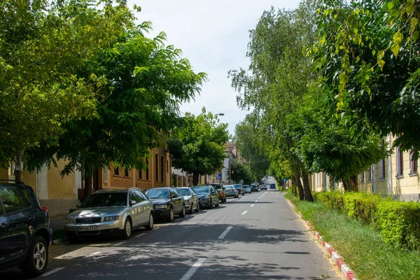 Reghin Romania Ago 2020 Strada Nella Città Reghin Romania Estate — Foto Stock