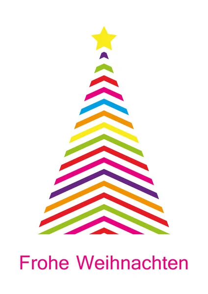 Illustration Verticale Sapin Noël Coloré Félicitant Noël — Photo