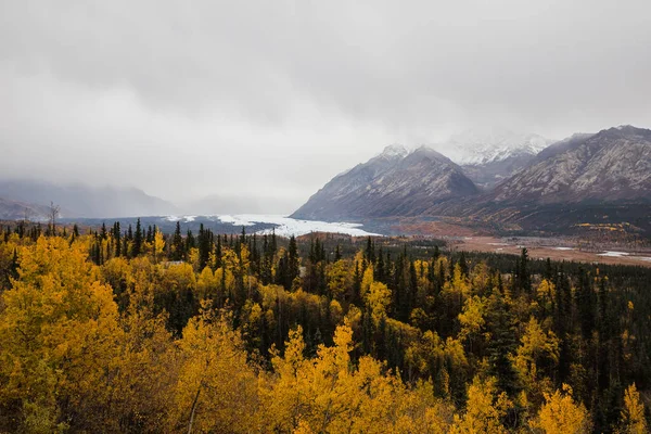 阿拉斯加高山上的秋天风景 — 图库照片