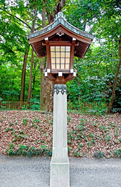 Colpo Verticale Lanterna Legno Giapponese — Foto Stock