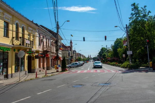 Reghin Romania Ağustos 2020 Reghin Şehrinde Sokak Romanya Yazın — Stok fotoğraf