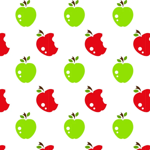 Ilustracja Czerwonego Zielonego Znaku Jabłka Odosobnionym Tle — Zdjęcie stockowe