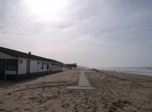 Edifícios Praia Katwijk — Fotografia de Stock