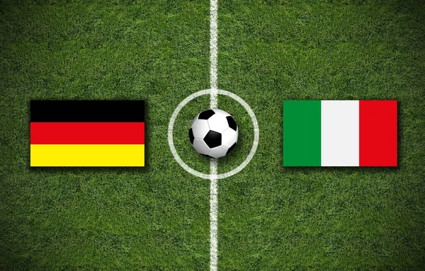 Illustration Football Avec Les Drapeaux Allemagne Italie — Photo