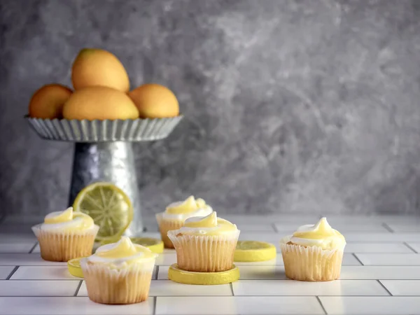 Limonlu Keklerin Seçici Odak Noktası — Stok fotoğraf