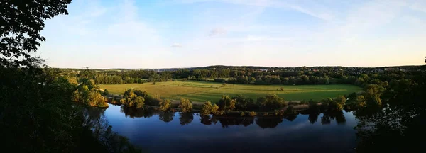 Panorama Del Valle Del Ruhr Muelheim Sol Tarde —  Fotos de Stock