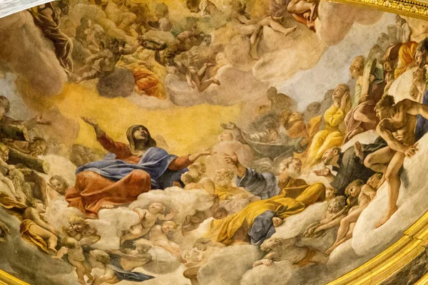 Bellissimo Affresco Annunciazione Della Vergine Nella Cupola Sant Andrea Nella — Foto Stock