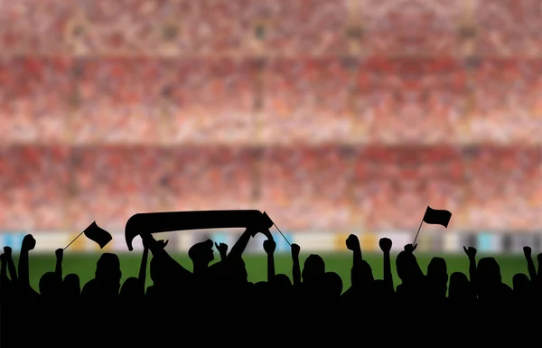 Illustration Jublande Publik Fotbollsmatch Stadion — Stockfoto