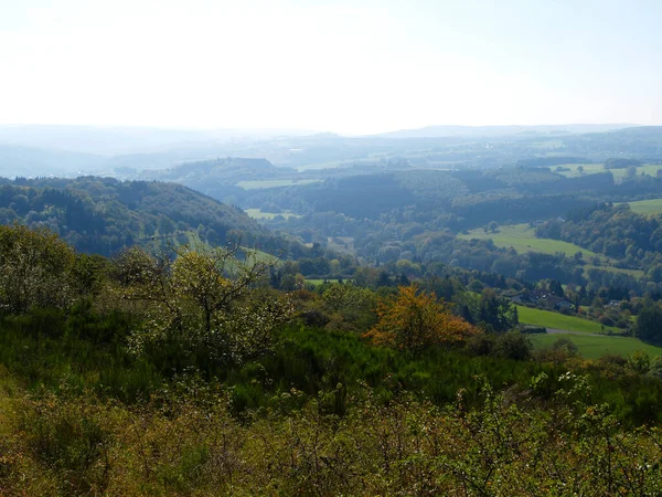 Una Valle Soleggiata Nei Pressi Gerolstein Germania Autunno — Foto Stock